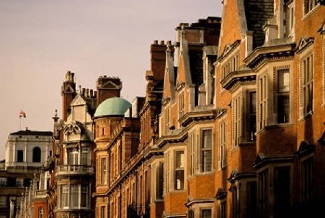 Buildings of Upper Grosvenor Street Mayfair London England Canvas Art - Walter Bibikow DanitaDelimont (36 x 24)