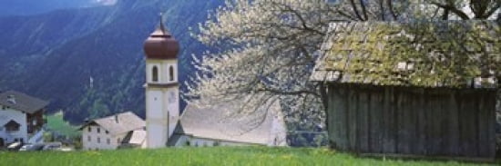 Buildings on a hillside Tirol Austria Canvas Art - Panoramic Images (36 x 12)