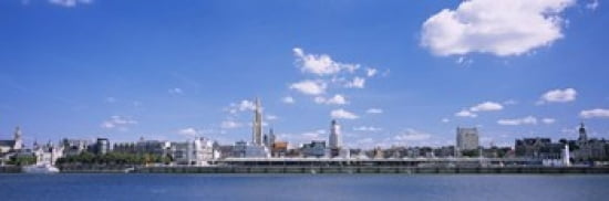 Buildings on the waterfront Antwerp Belgium Canvas Art - Panoramic Images (36 x 12)