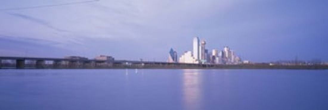 Buildings on the waterfront Dallas Texas USA Canvas Art - Panoramic Images (18 x 6)