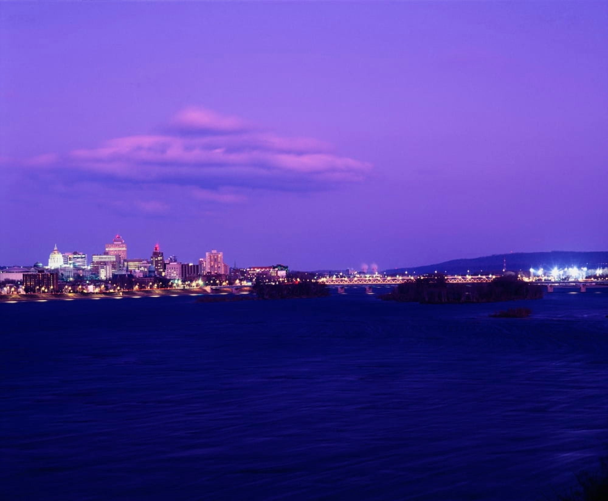 Buildings on the waterfront Harrisburg Pennsylvania USA Canvas Art - Panoramic Images (9 x 27)