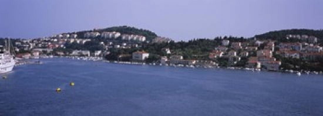 Buildings on the waterfront Lapad Peninsula Dubrovnik Croatia Canvas Art - Panoramic Images (18 x 7)