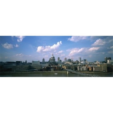 Buildings on the waterfront St. Pauls Cathedral London England Poster Print by - 36 x 12