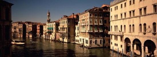 Buildings on the waterfront Venice Italy Canvas Art - Panoramic Images (36 x 13)