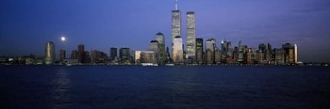 Buildings at the waterfront World Trade Center Hudson river Lower Manhattan Manhattan New York City New York State USA Canvas Art - Panoramic Images (18 x 6)