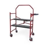 Metaltech Folding Scaffold Heavy-Duty Steel 4 Wheels 1 Piece