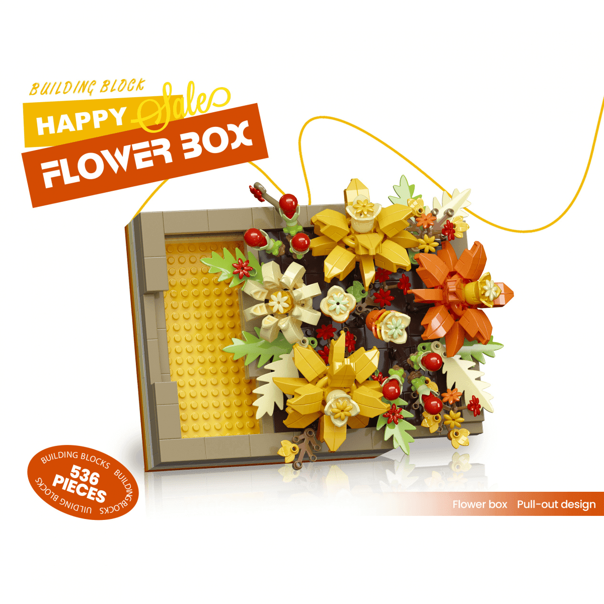 Builindg Block Flower Frame Buildable 3D Photo Frame & Secret Jewelry ...