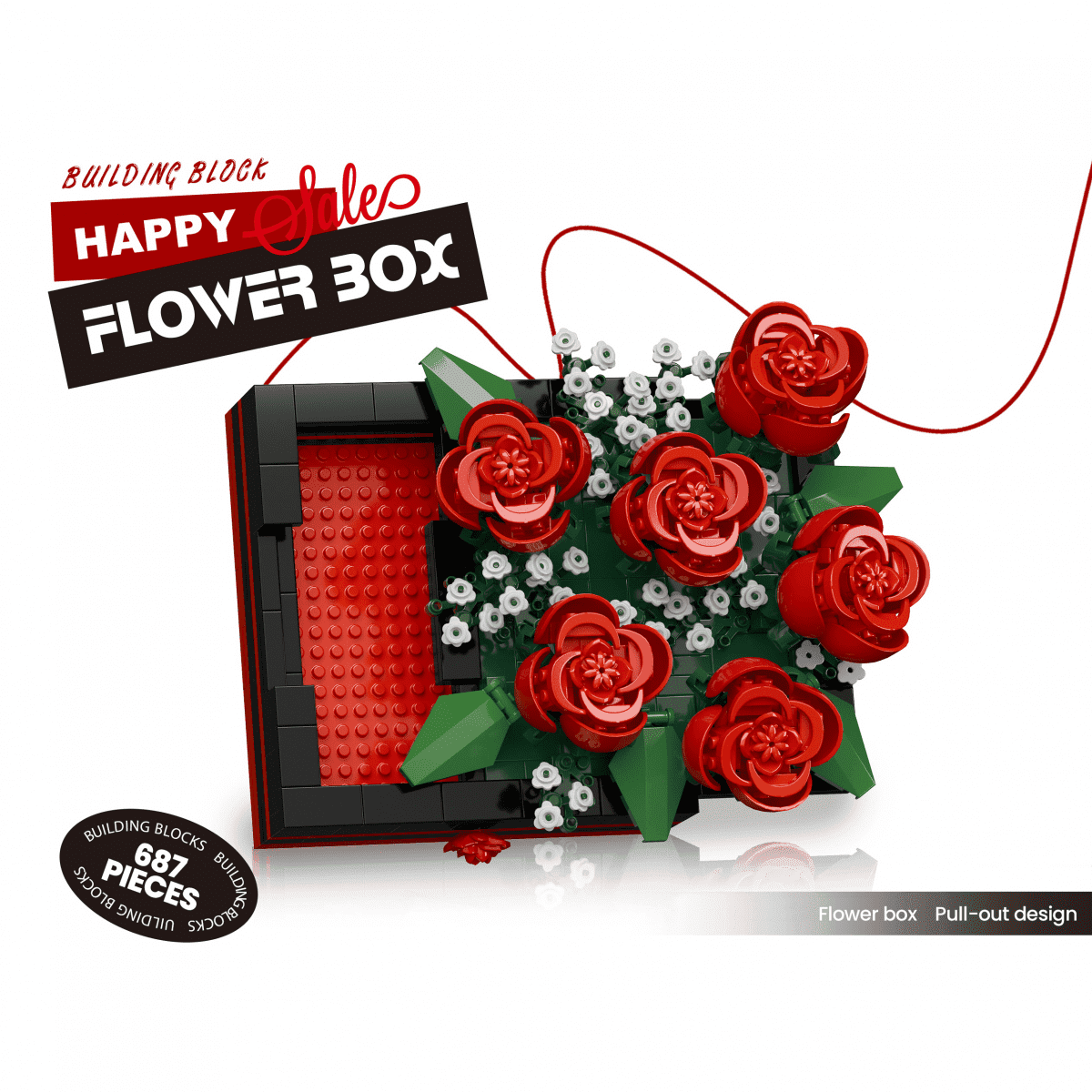 Builindg Block Flower Frame Buildable 3D Photo Frame & Secret Jewelry ...