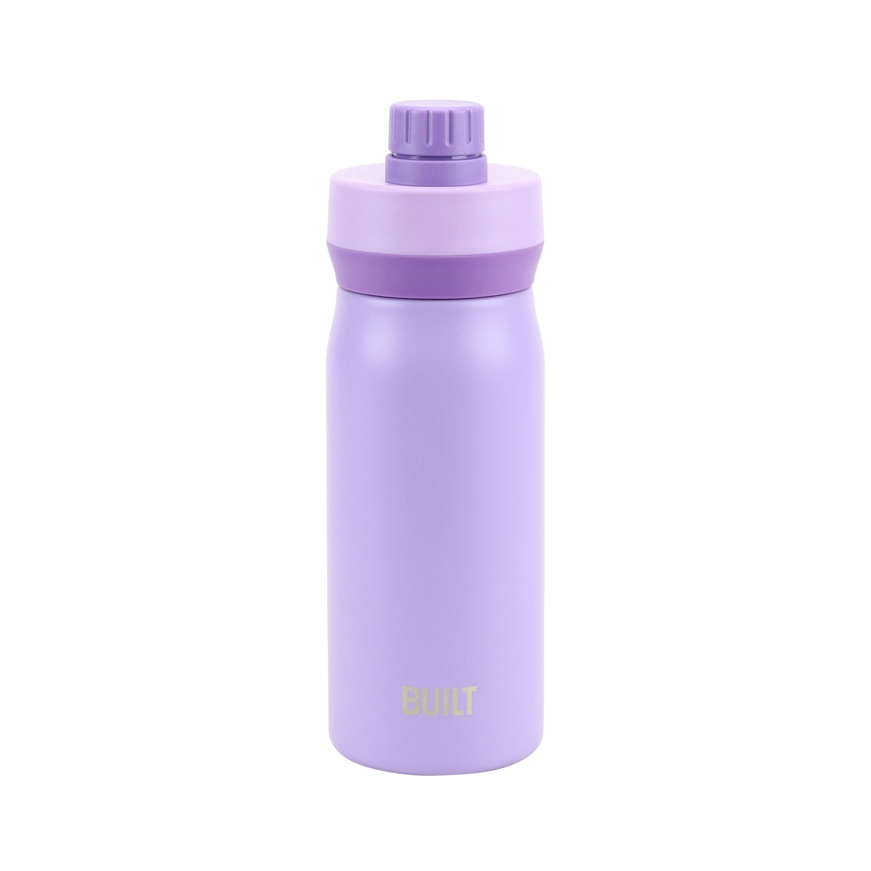 Built 16-Ounce Cascade Stainless Steel Water Bottle with Leakproof Chug Lid, 16 fl oz, Mint