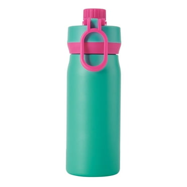 BUILT Cascade 16 oz Stainless Steel Kids Water Bottle with Leakproof Flip-Top Chug Lid, Mint
