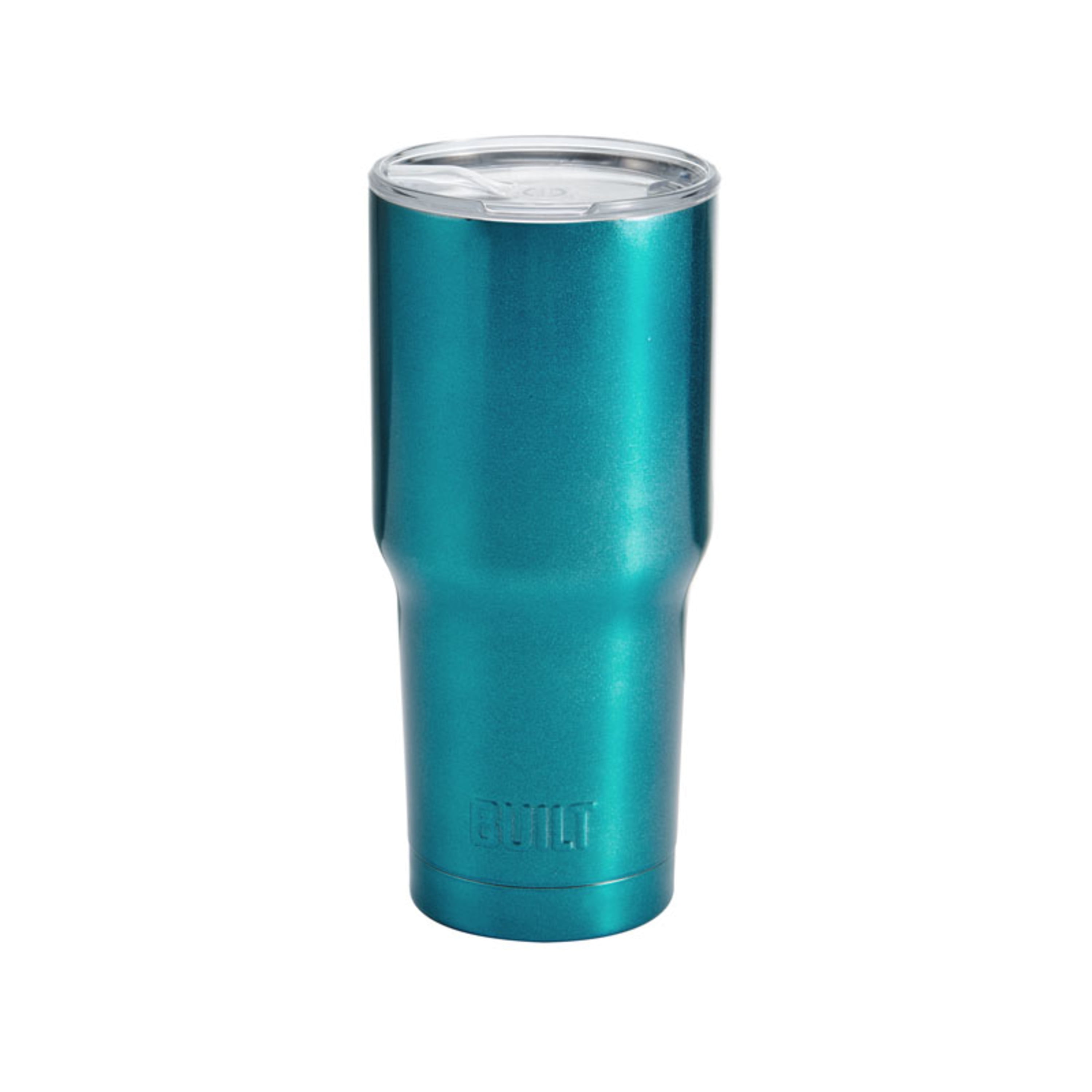 Built 30 Ounce Double Wall Vacuum Sealed Stainless Steel Coffee and Water Tumbler Easy to Clean Tritan Lid with Rotating Splash Guard, Teal,5286374