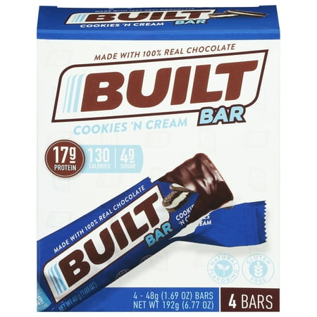 Built Bar Cookies N' Cream Protein Bar, 4 Count