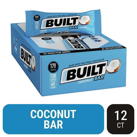 Built Bar Protein Bar, Coconut, Gluten Free, 12 Count