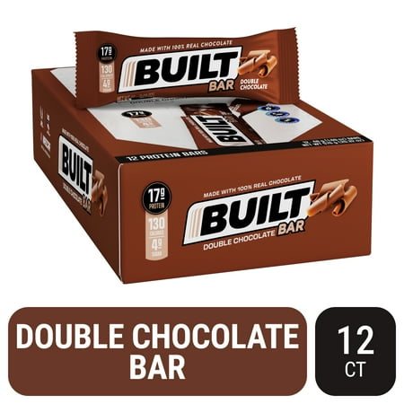 Built Bar Protein Bar, Double Chocolate, Gluten Free, 12 Count