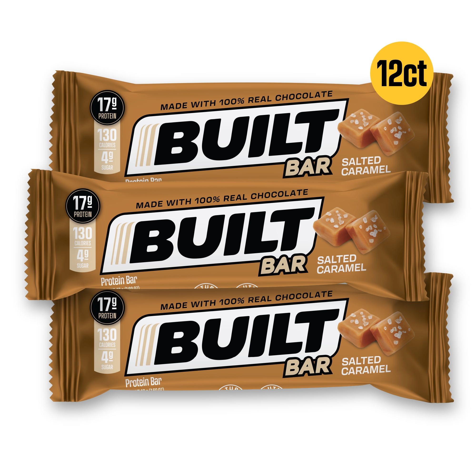 Built Bar Protein Bar, Salted Caramel, Gluten Free, 12 Count - Walmart.com