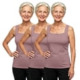 thumbnail image 1 of Built In Bra Tops for Women Stretchy Ribbed Tank With Inner Bra Fitted Sleeveless Workout Tops Gym Racerback Shelf Bra Camisole Square Neck Built‑In Bra Tank Top Summer Resort We Pink S, 1 of 3