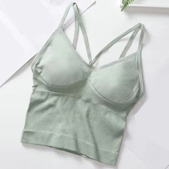 Built in Bra Workout Tops for Women Women's Seamless V Neck Camisole Tank Top with Built in Bra Comfortable Stretchy Basic Layering Piece for Everyday WearGreenTank Tops for Women Women's Tank Tops