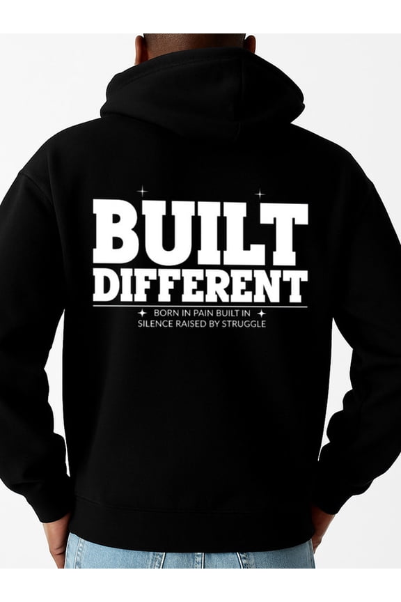 Built Different graphic hoodies funny humor for men regular fit black Stylish Autumn/Winter Outerwear, Sweatshirts , Plus Size Hoodies , Cool Hoodies , Funny Hoodies , Sweatshirt spring work y2k