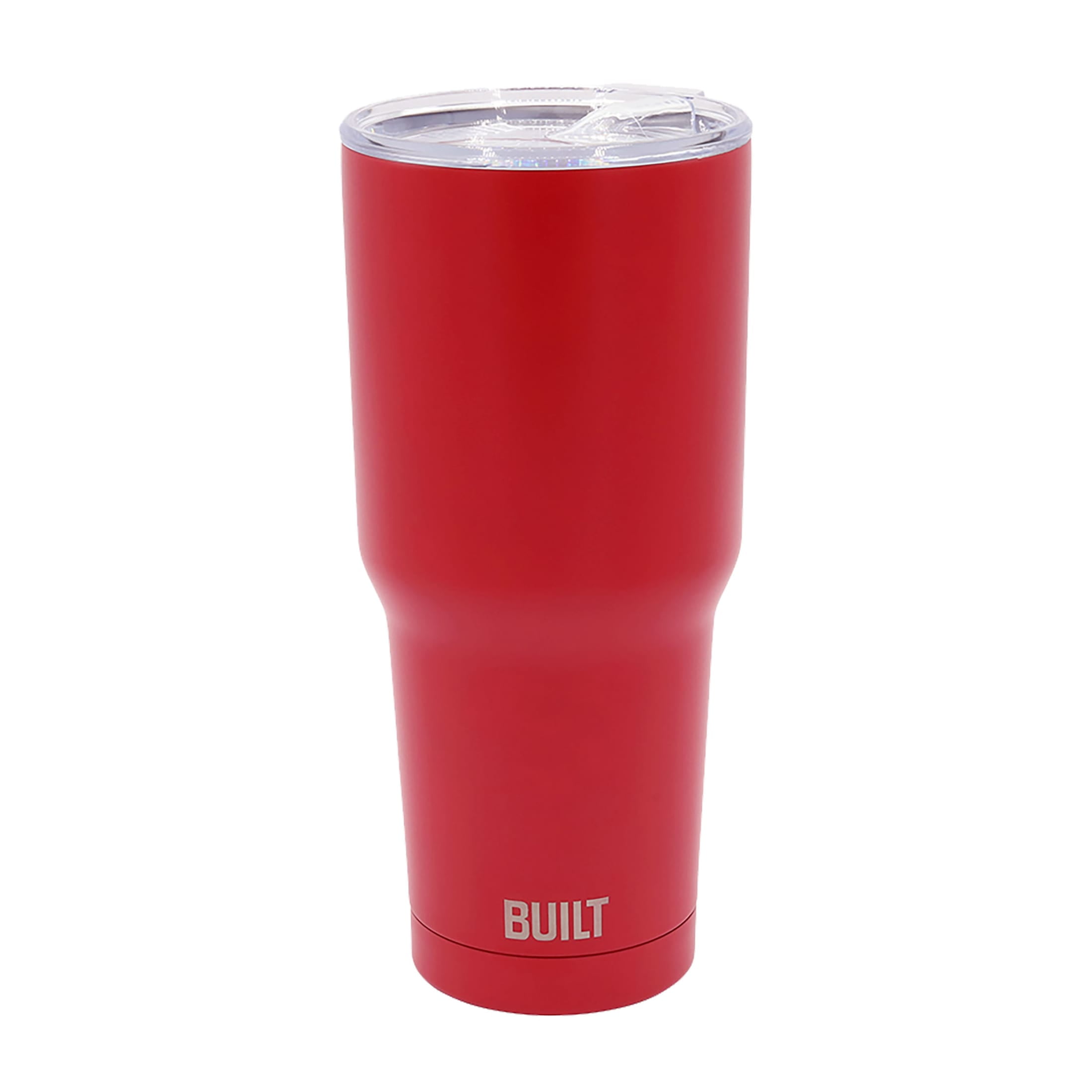 BUILT 30oz Double Wall Stainless Steel Tumbler Red, Insulated for Hot ...