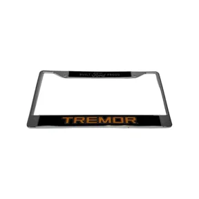 Built Ford Proud Tremor Logo Daytona Lite Matte Black Steel License Plate Frame