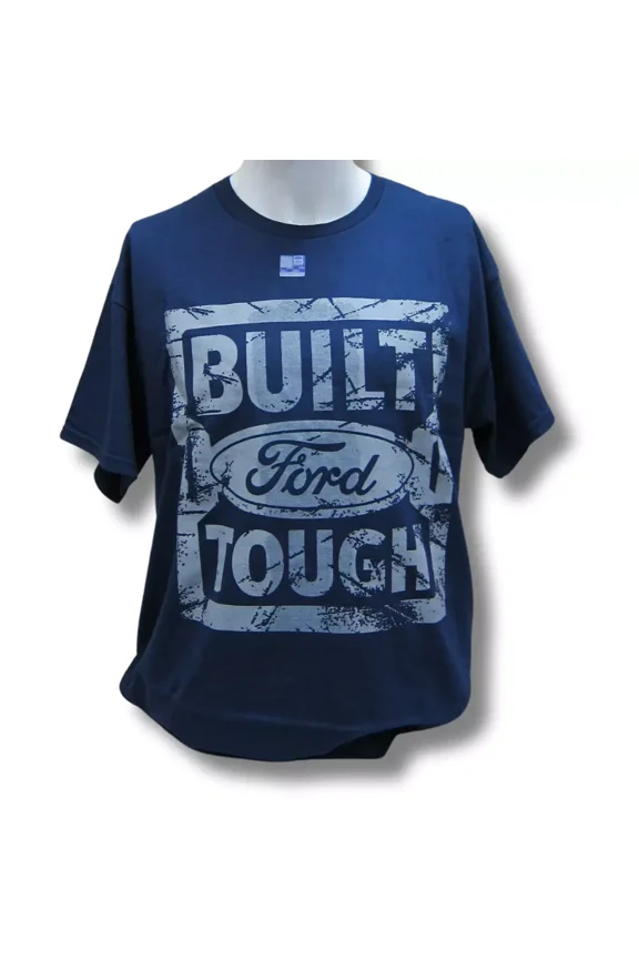 Built Ford Tough Emblem Blue Men's Gaphic Cotton T-Shirt Official Licensed M