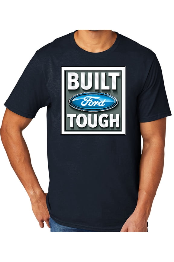 Built Ford Tough Men's TriBlend Tee Shirt, 2XL Deep Navy Blue