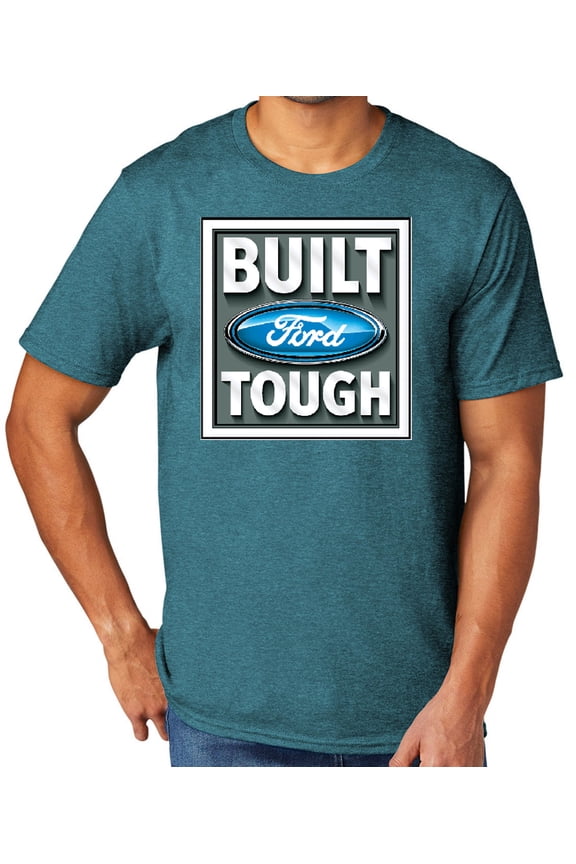 Built Ford Tough Men's TriBlend Tee Shirt, 2XL Vivid Teal Heather