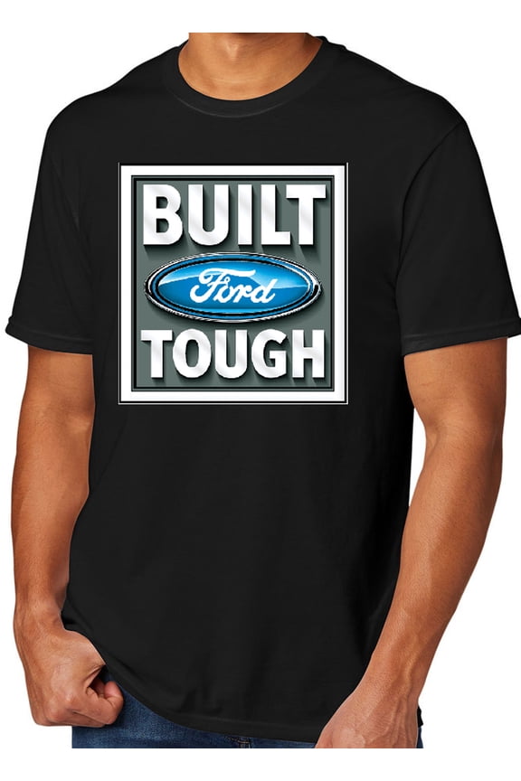 Built Ford Tough Men's TriBlend Tee Shirt, 4XL Black
