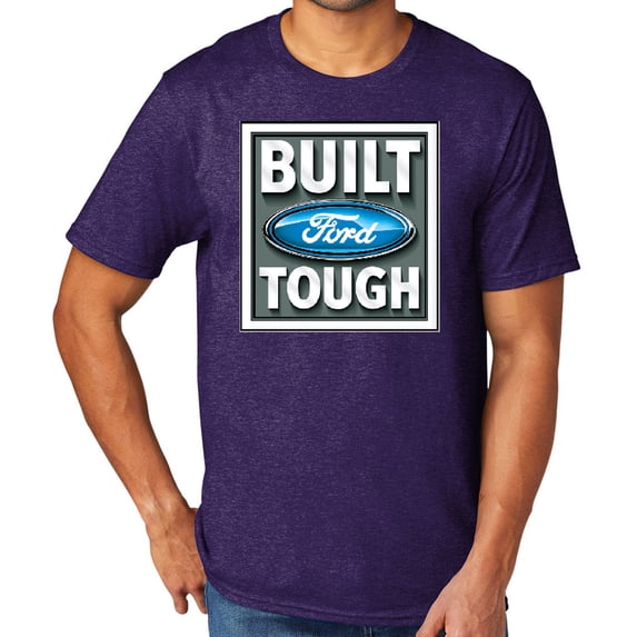 Built Ford Tough Men's TriBlend Tee Shirt, 4XL Team Purple Heather