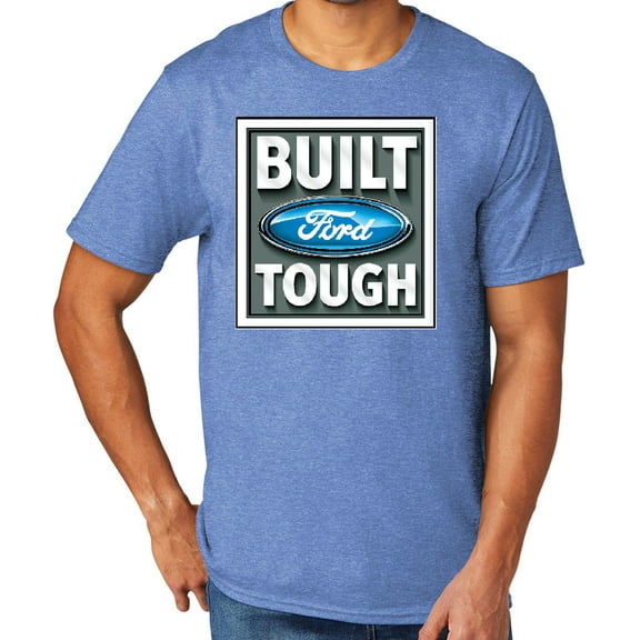 Built Ford Tough Men's TriBlend Tee Shirt, Large Carolina Blue Heather