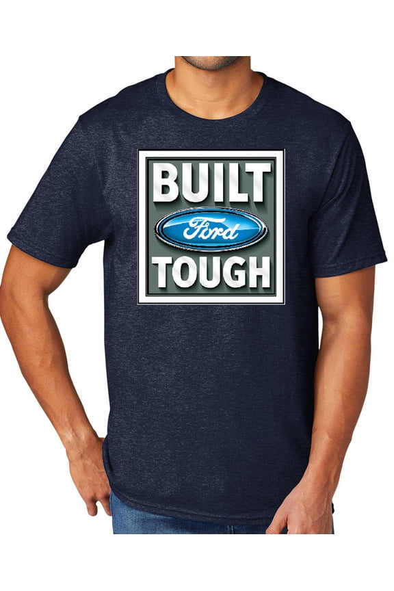 Built Ford Tough Men's TriBlend Tee Shirt, Large Team Navy Heather