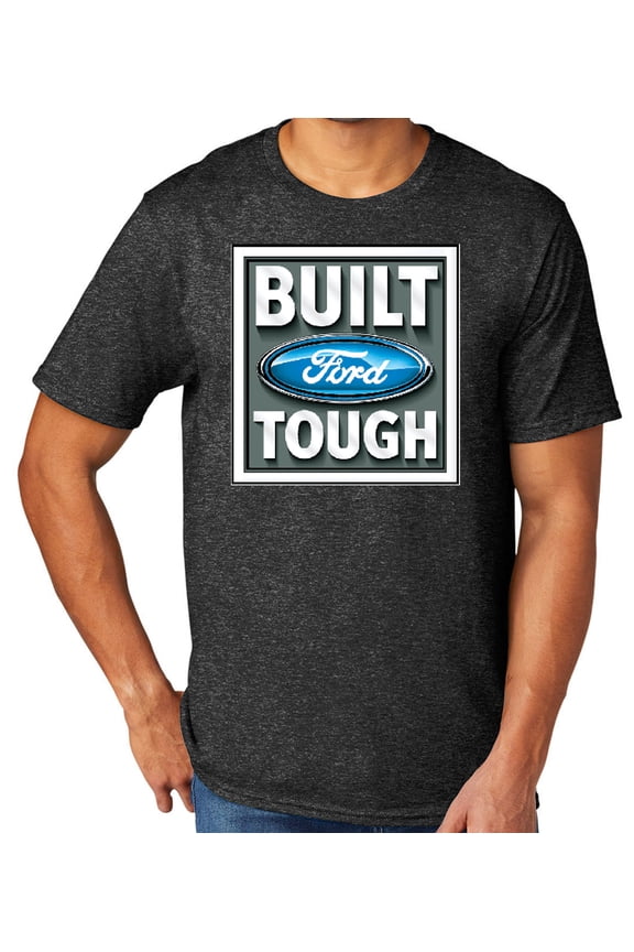 Built Ford Tough Men's TriBlend Tee Shirt, Medium Black Heather
