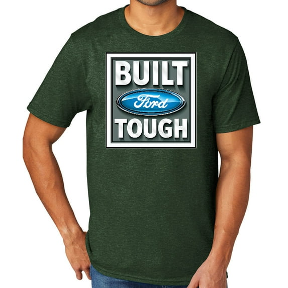 Built Ford Tough Men's TriBlend Tee Shirt, Medium Forest Green Heather