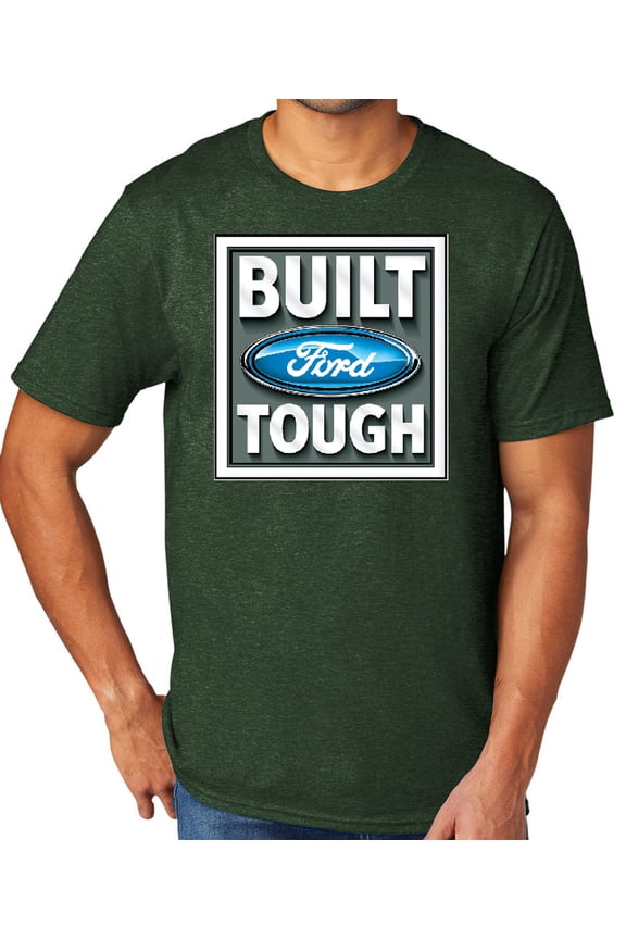 Built Ford Tough Men's TriBlend Tee Shirt, Small Forest Green Heather