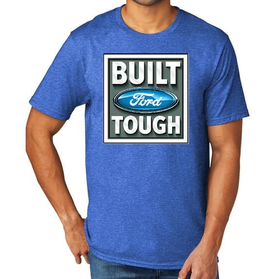 Built Ford Tough Men's TriBlend Tee Shirt, XL Heather Royal