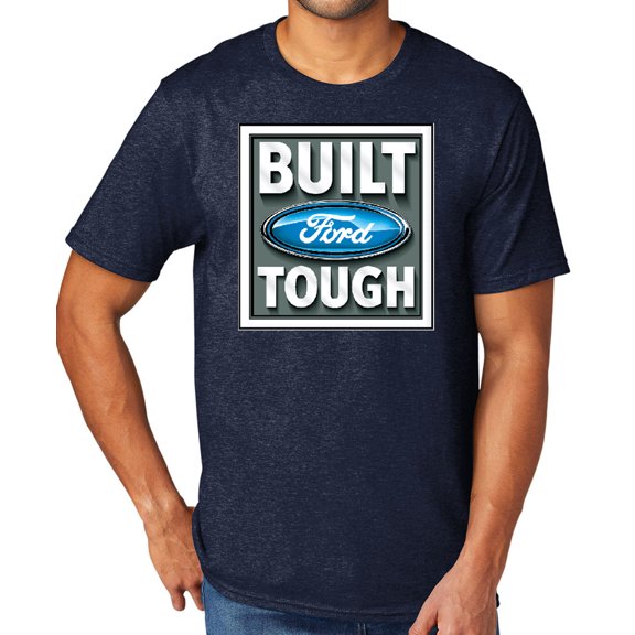 Built Ford Tough Men's TriBlend Tee Shirt, XL Team Navy Heather