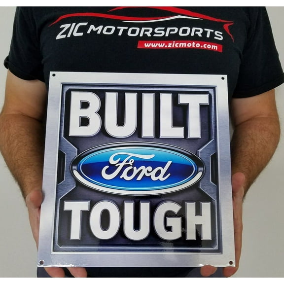 Built Ford Tough Metal Art Wall Sign