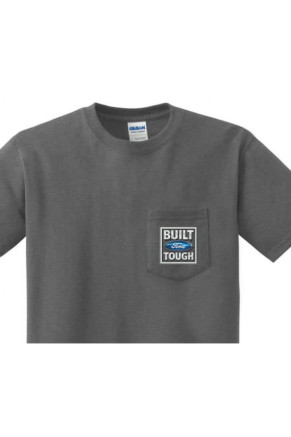 Built Ford Tough Sign T-shirt Men's Pocket Tee