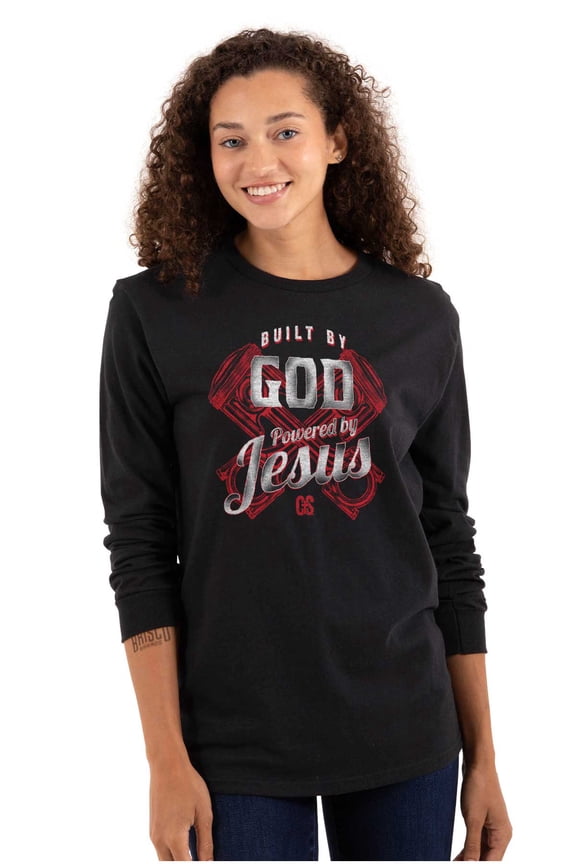 Built God Treasured Jesus Christ Long Sleeve TShirt Men Women Brisco Brands M