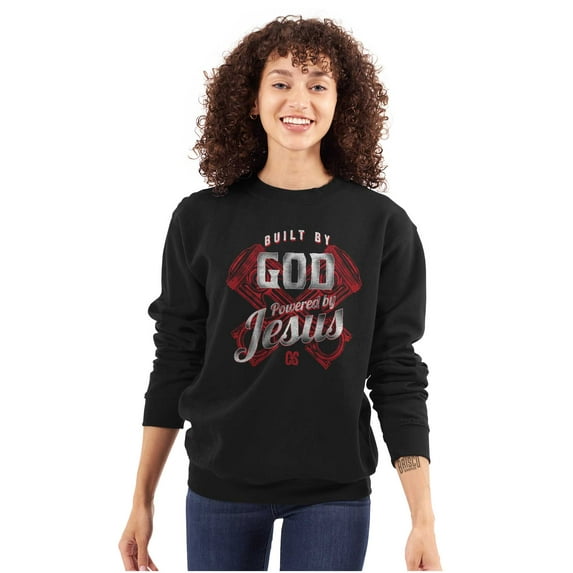 Built God Treasured Jesus Christ Sweatshirt for Men or Women Brisco Brands X