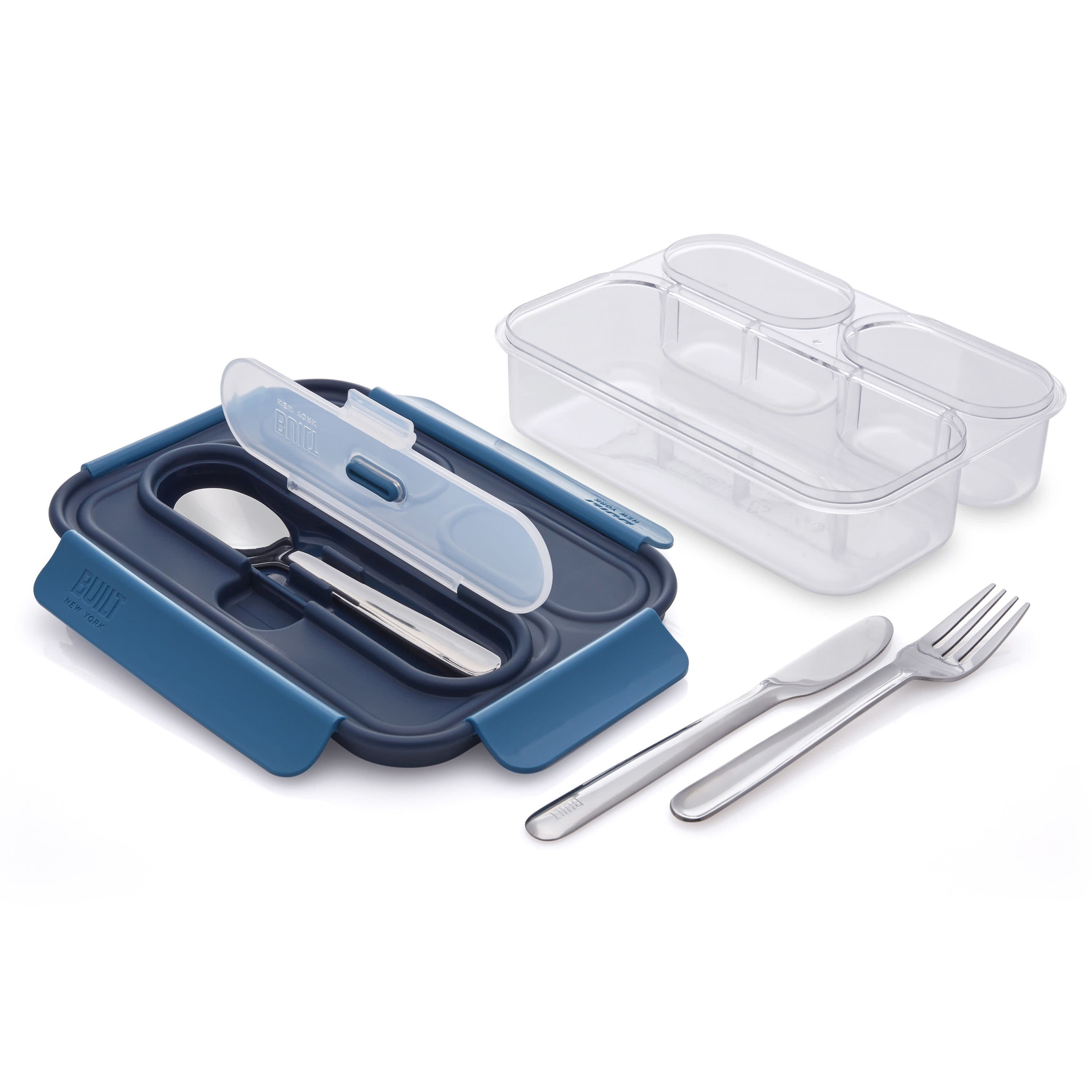 Built Lunch Box with Cutlery 1 litre 