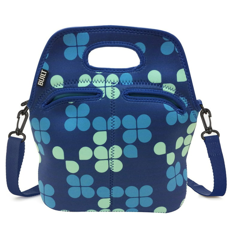 Built Harvest Insulated Lunch Tote in Blue Abstract Floral 