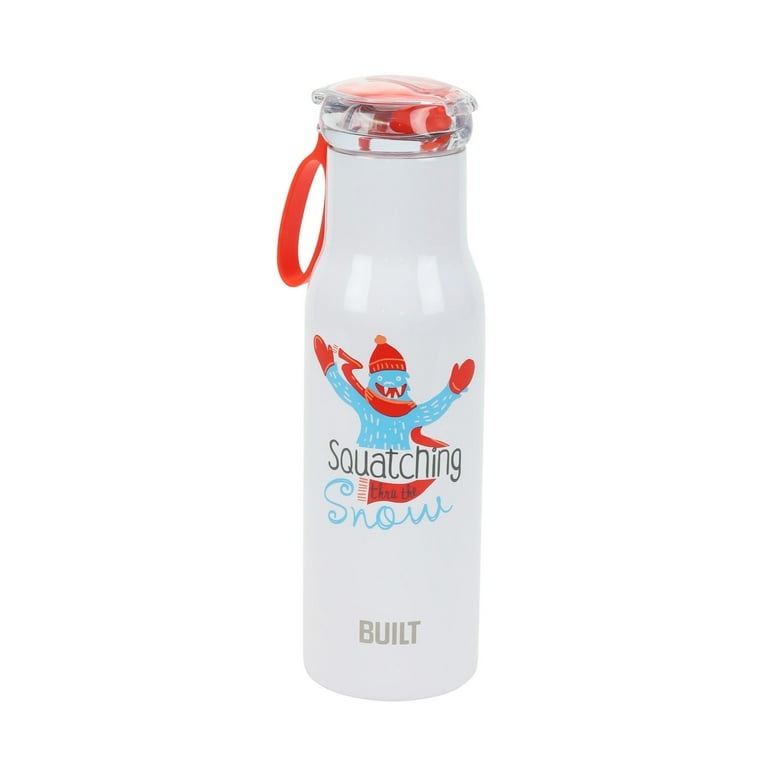 Built Holiday Water Bottle 18oz Stainless Steel White 