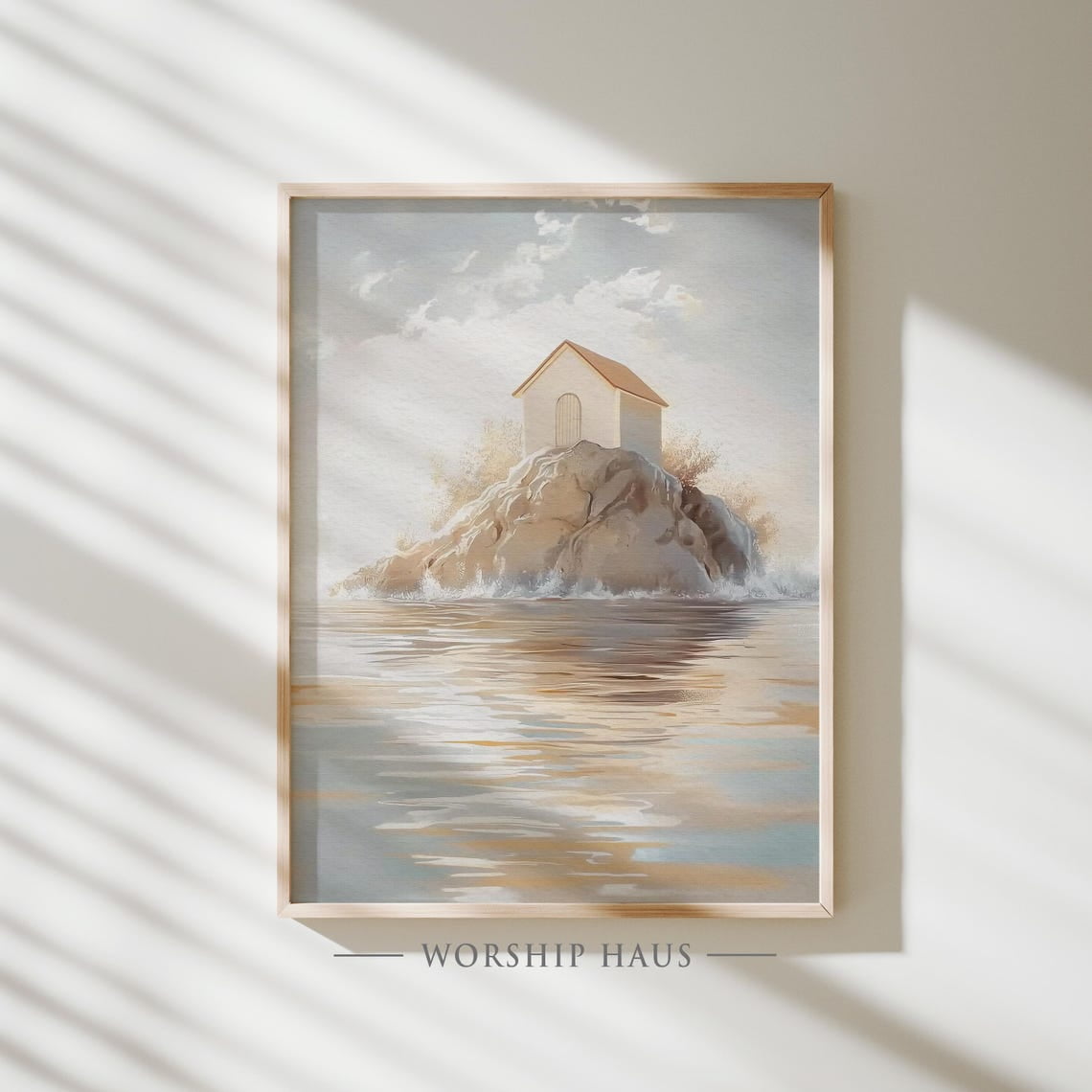 Built Your House On The Rock Of Christ Printable Christian Art House On ...