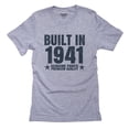 thumbnail image 1 of Built In 1940 - Perfect Birthday Present Gift - Vintage Men's Grey T-Shirt, 1 of 2