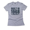 thumbnail image 1 of Built In 1968 - Perfect Birthday Present Gift - Vintage Women's Cotton Grey T-Shirt, 1 of 2
