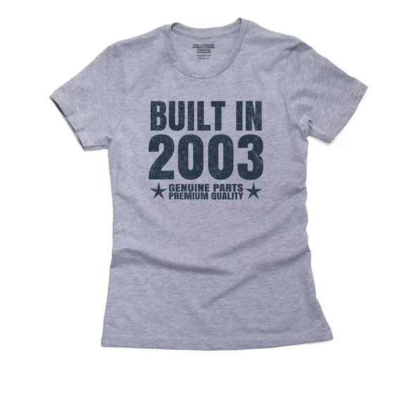 Built In 2003 - Perfect Birthday Present Gift - Vintage Women's Cotton Grey T-Shirt