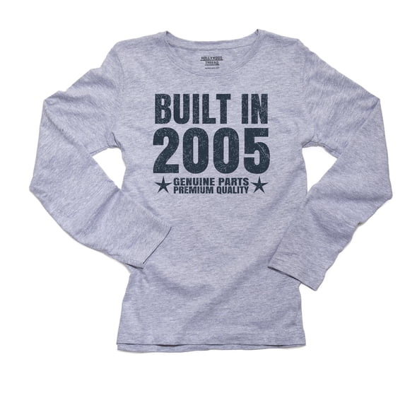 Built In 2005 - Perfect Birthday Present Gift - Vintage Women's Long Sleeve Grey T-Shirt