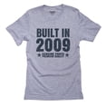 thumbnail image 1 of Built In 2009 - Perfect Birthday Present Gift - Vintage Men's Grey T-Shirt, 1 of 2