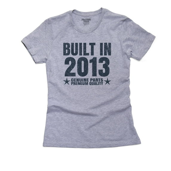 Built In 2013 - Perfect Birthday Present Gift - Vintage Women's Cotton Grey T-Shirt